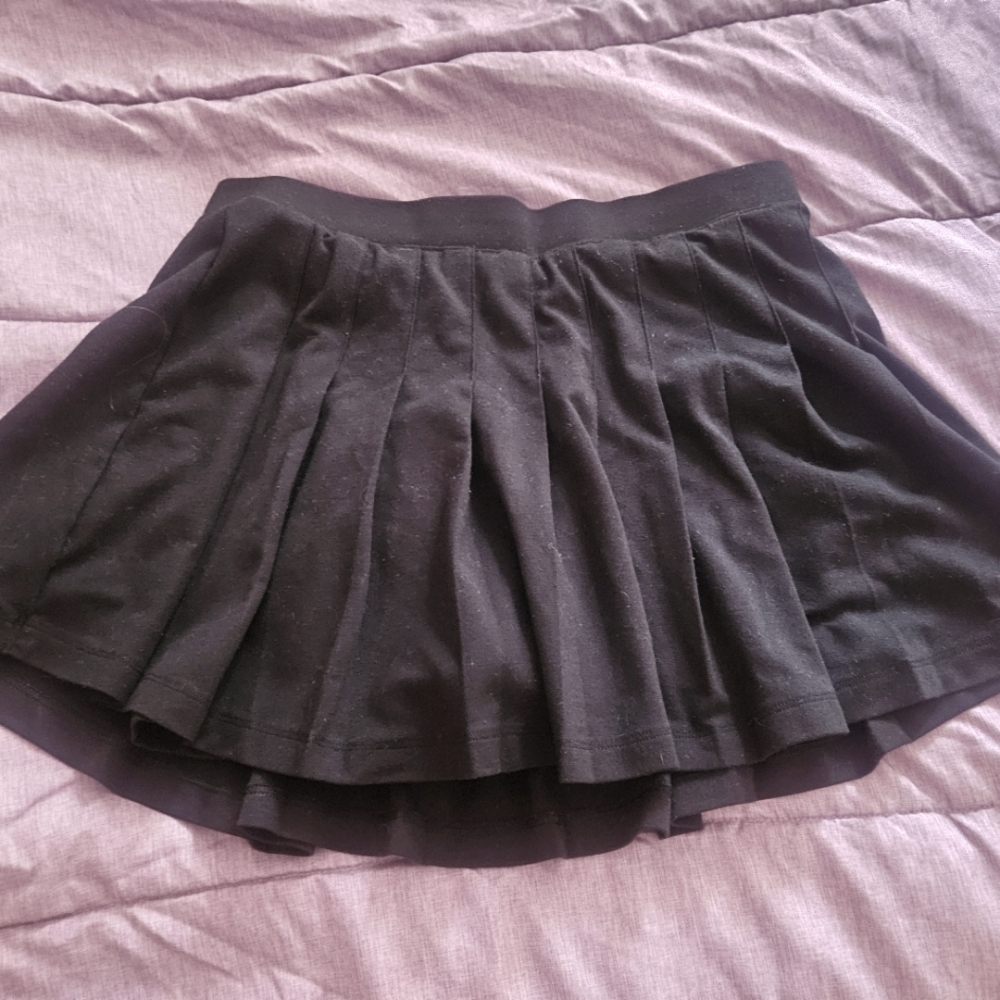 Classic Black Pleated Skort
